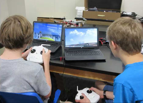 Future UAV Pilots start at STEMBusUSA.
STEMbusUSA partners with educators to excite students to pursue a STEM career
(Science, Technology, Engineering and Math)