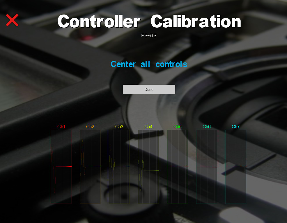 Calibration moving controls to end positions