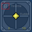 Flight time meter icon is shown when flight time is being logged.