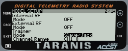 FrSky Taranis set-up