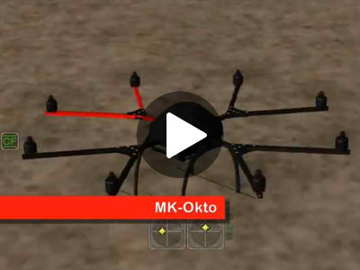 Mikrokopter multirotors in AeroSIM-RC